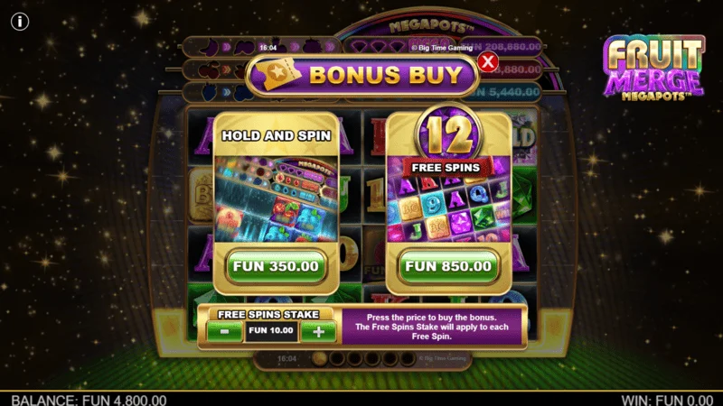 Fruit Merge Megapots - cửa sổ mua thưởng
